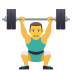 🏋️‍♂️ man lifting weights display on JoyPixels